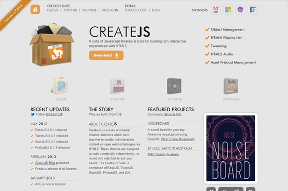 CreateJS - html5 frameworks