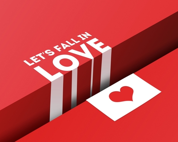 Let’s fall in love - typography posters