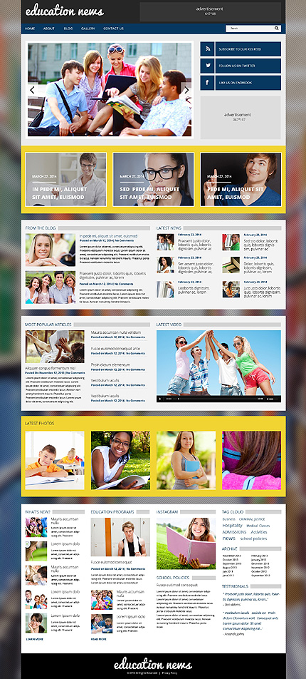  Education Responsive WordPress Theme