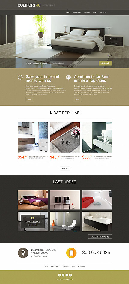  Apartments for Rent WordPress Theme