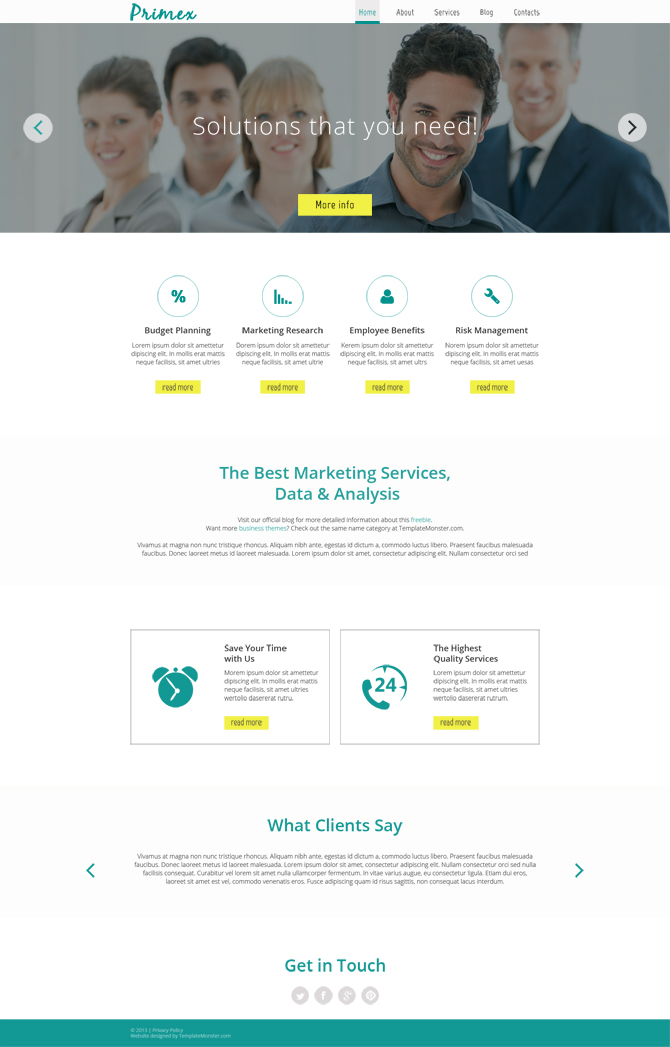 Primex - free html5 templates