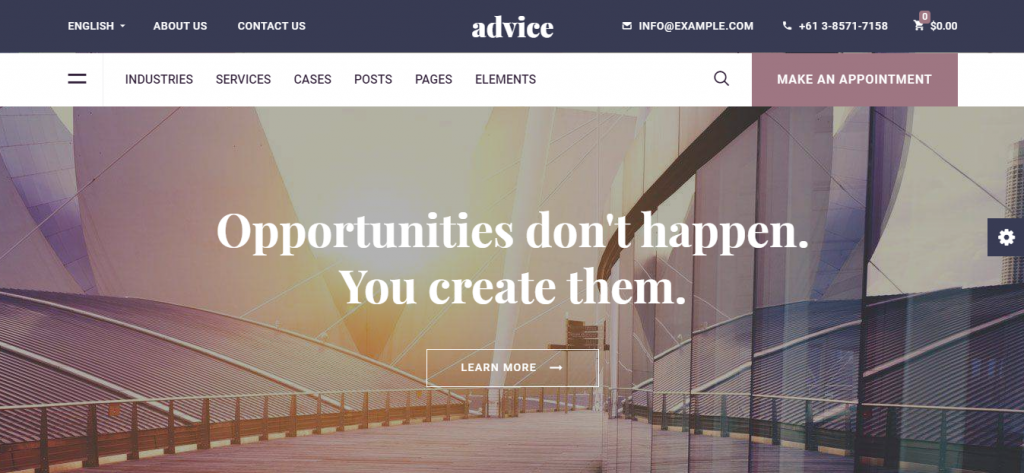 advice wordpress theme