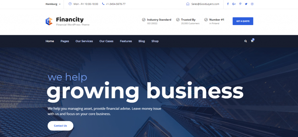 financity wordpress theme