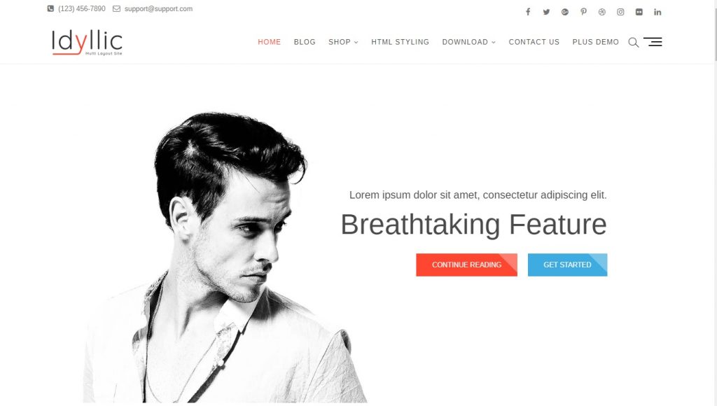 idyllic wordpress theme