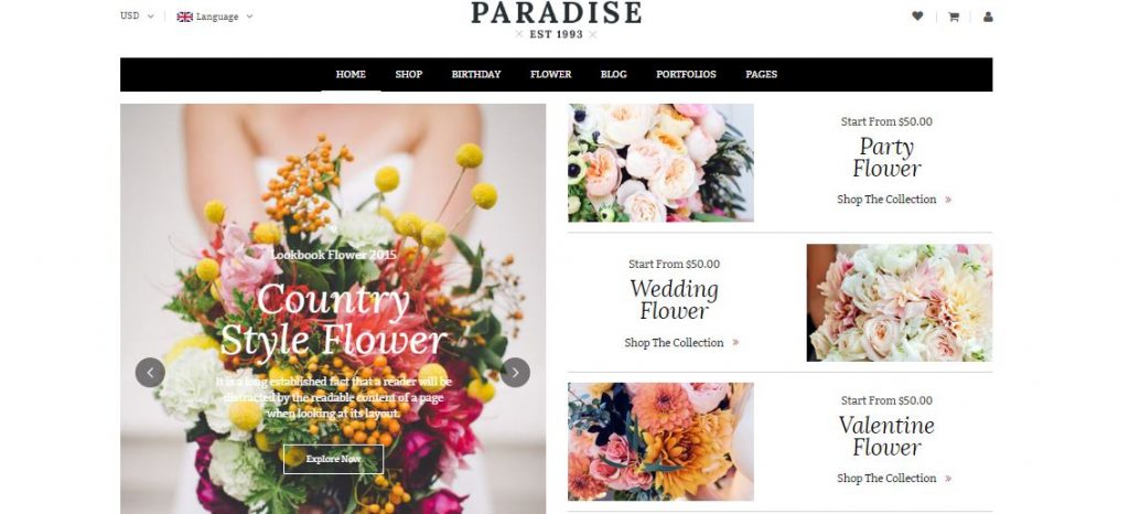 paradise wordpress theme