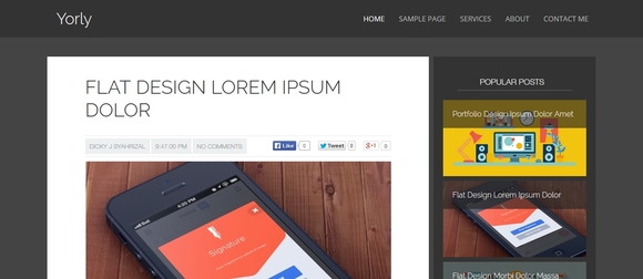 Yorly - free blogger templates